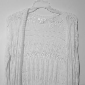 Duster length maternity sweater